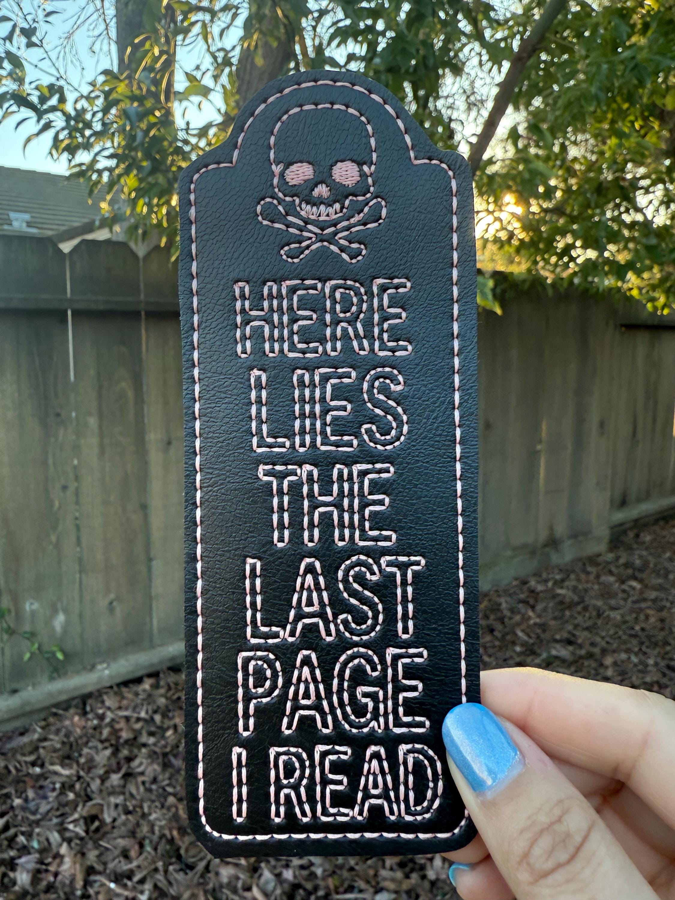 Glow in the dark headstone bookmark