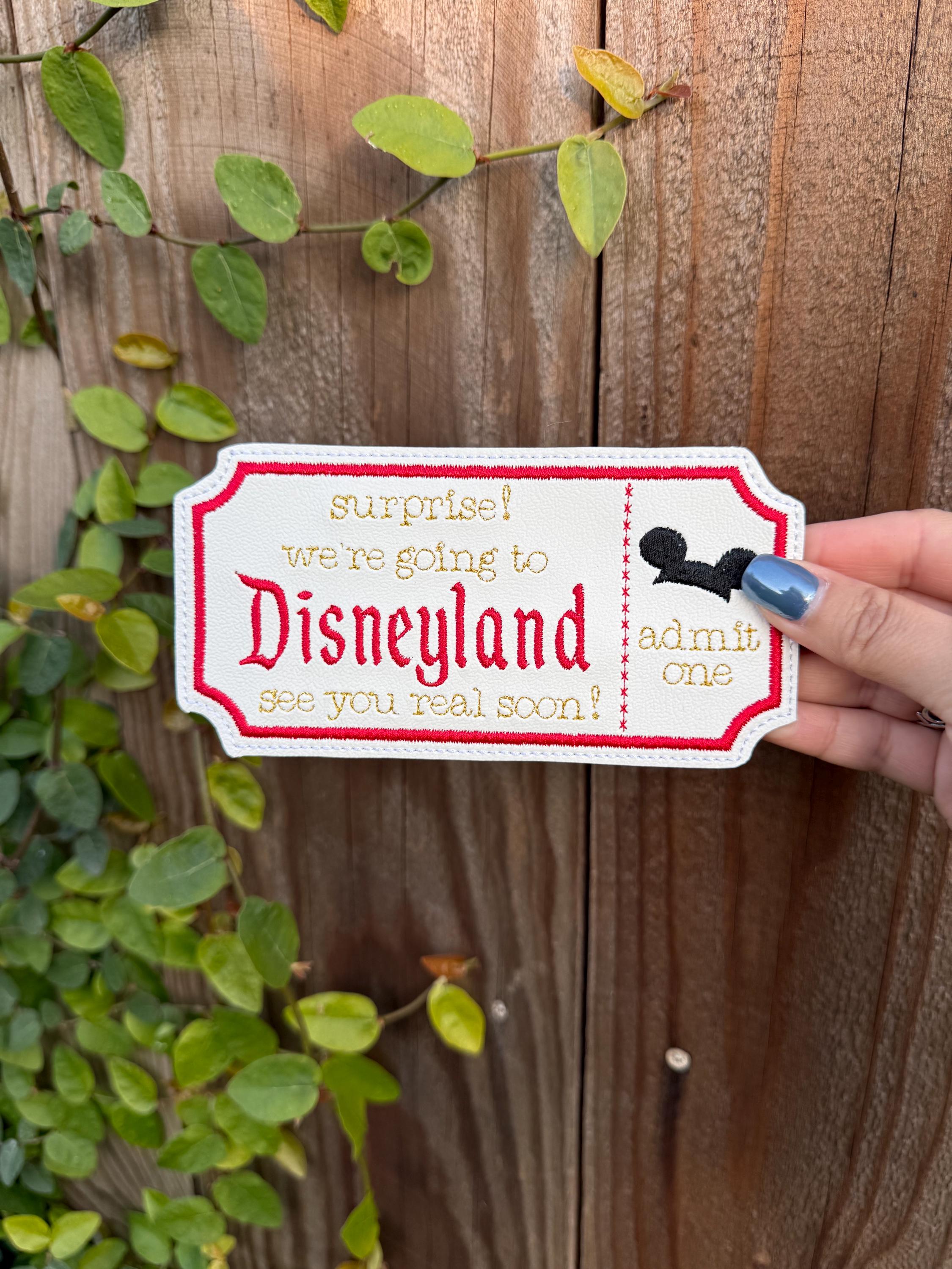 Magical Theme Park Surpise Ticket Gift Keepsake Bookmark