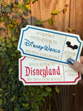 Magical Theme Park Surpise Ticket Gift Keepsake Bookmark