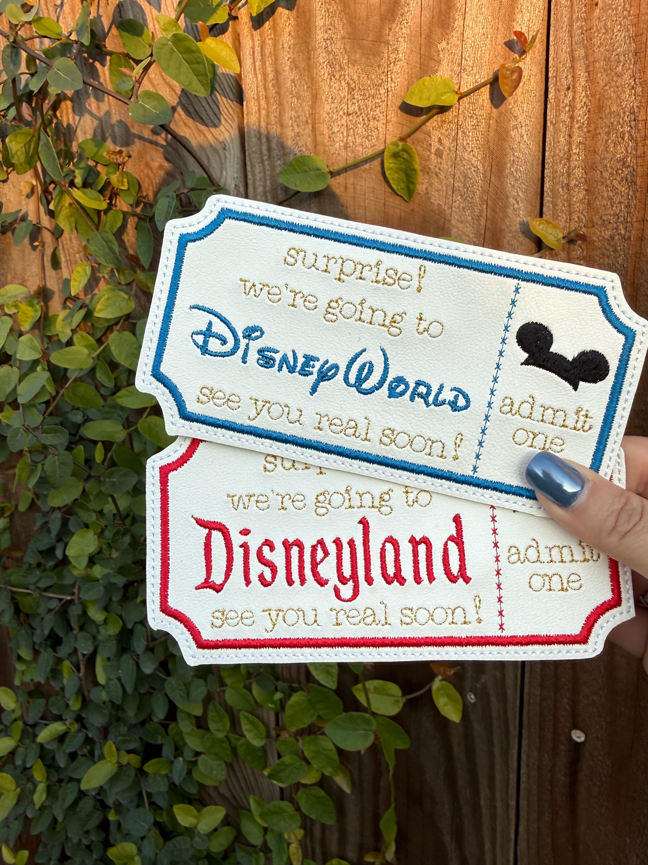 Magical Theme Park Surpise Ticket Gift Keepsake Bookmark