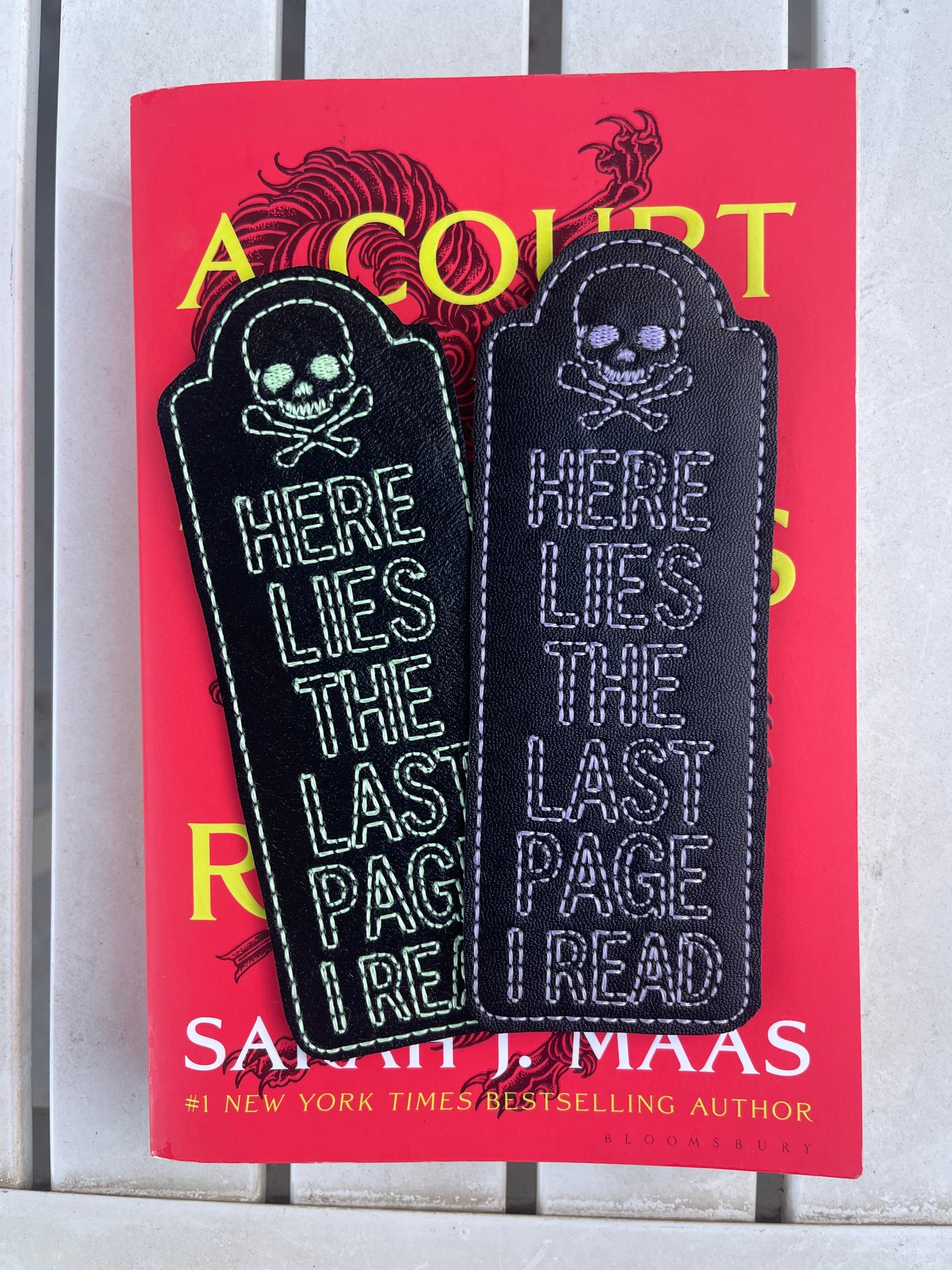 Glow in the dark headstone bookmark