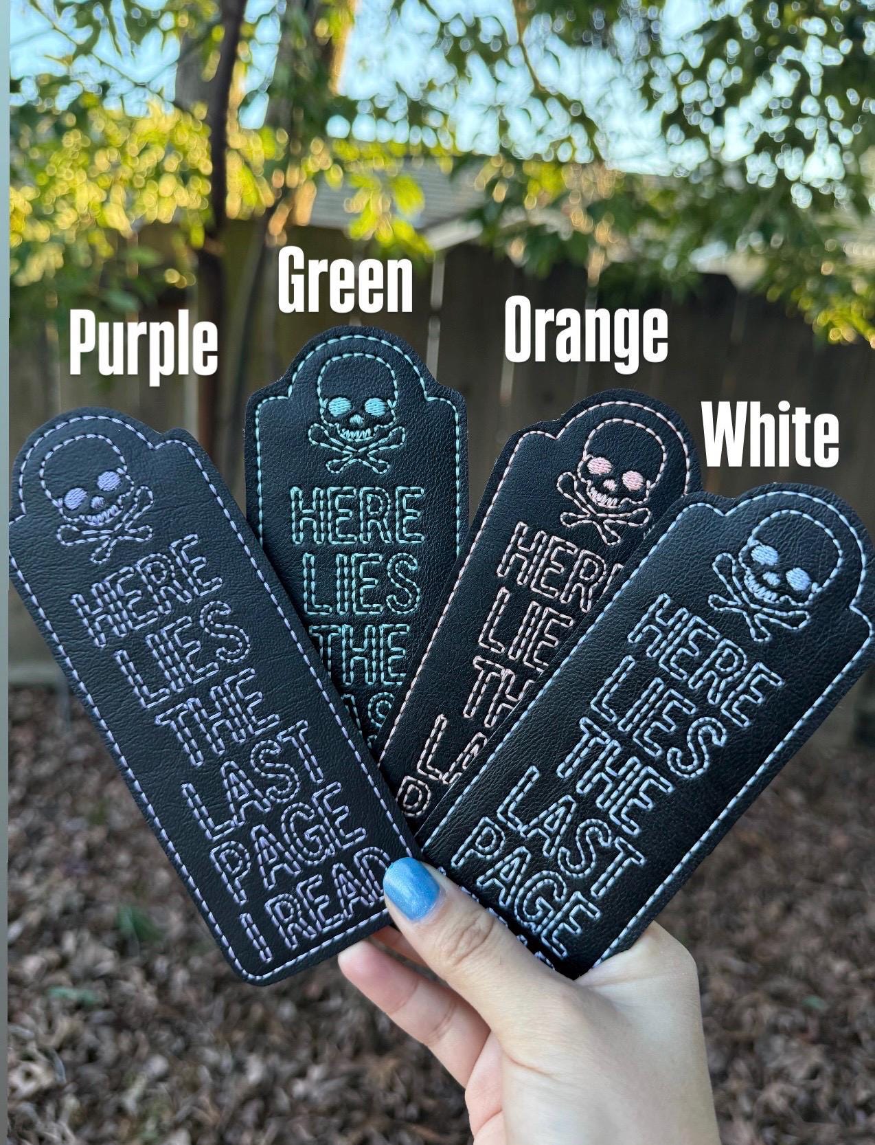 Glow in the dark headstone bookmark