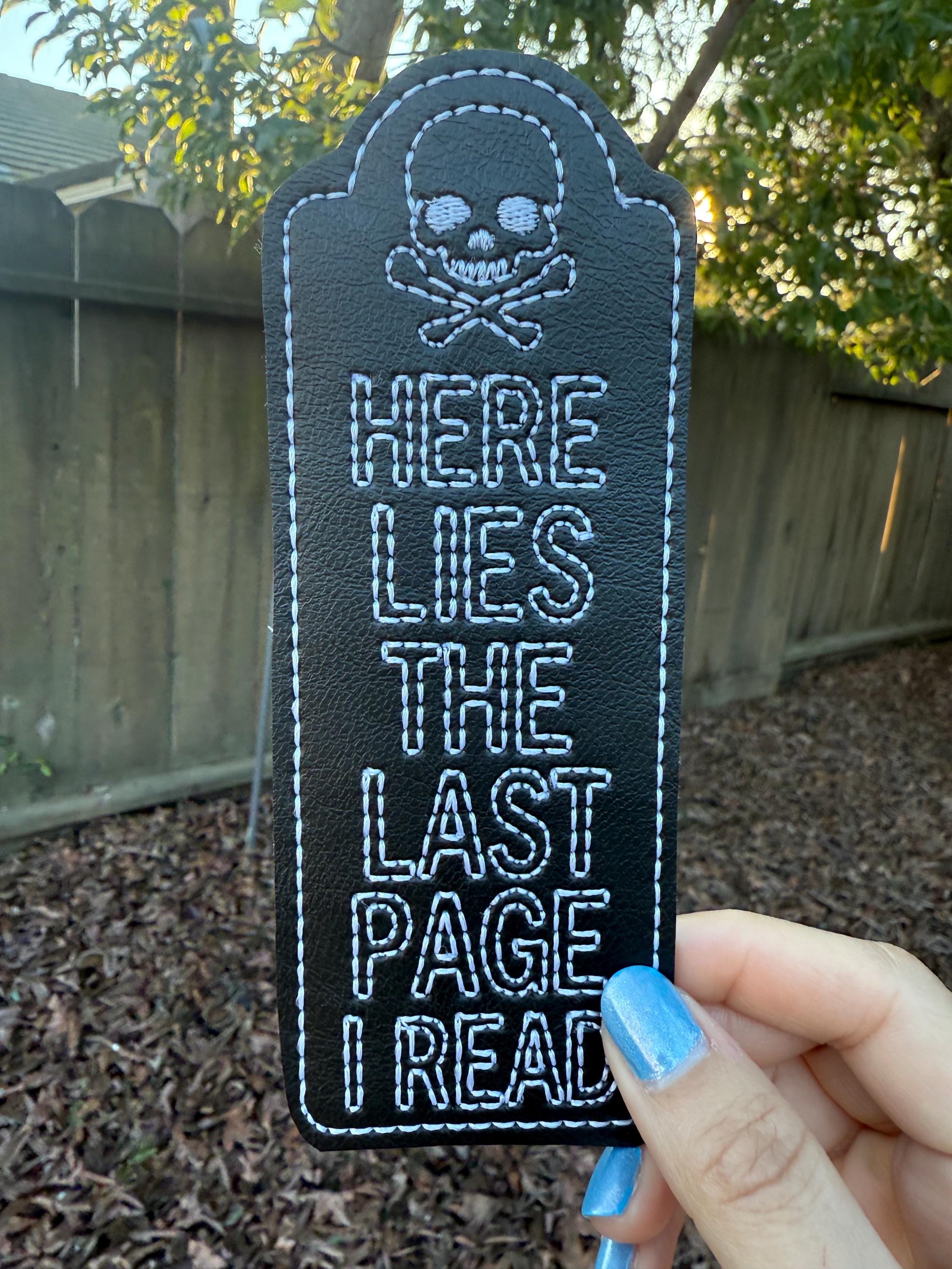 Glow in the dark headstone bookmark
