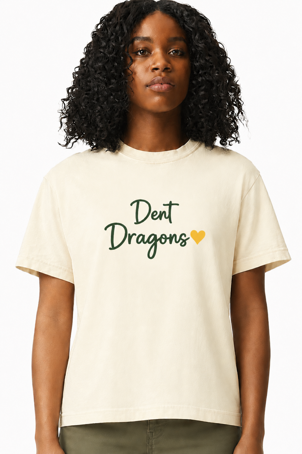 Script Dent Dragons 3d Embroidered Tee