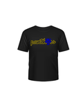 Cursive Panthers with Mascot Head Embroidered Tee