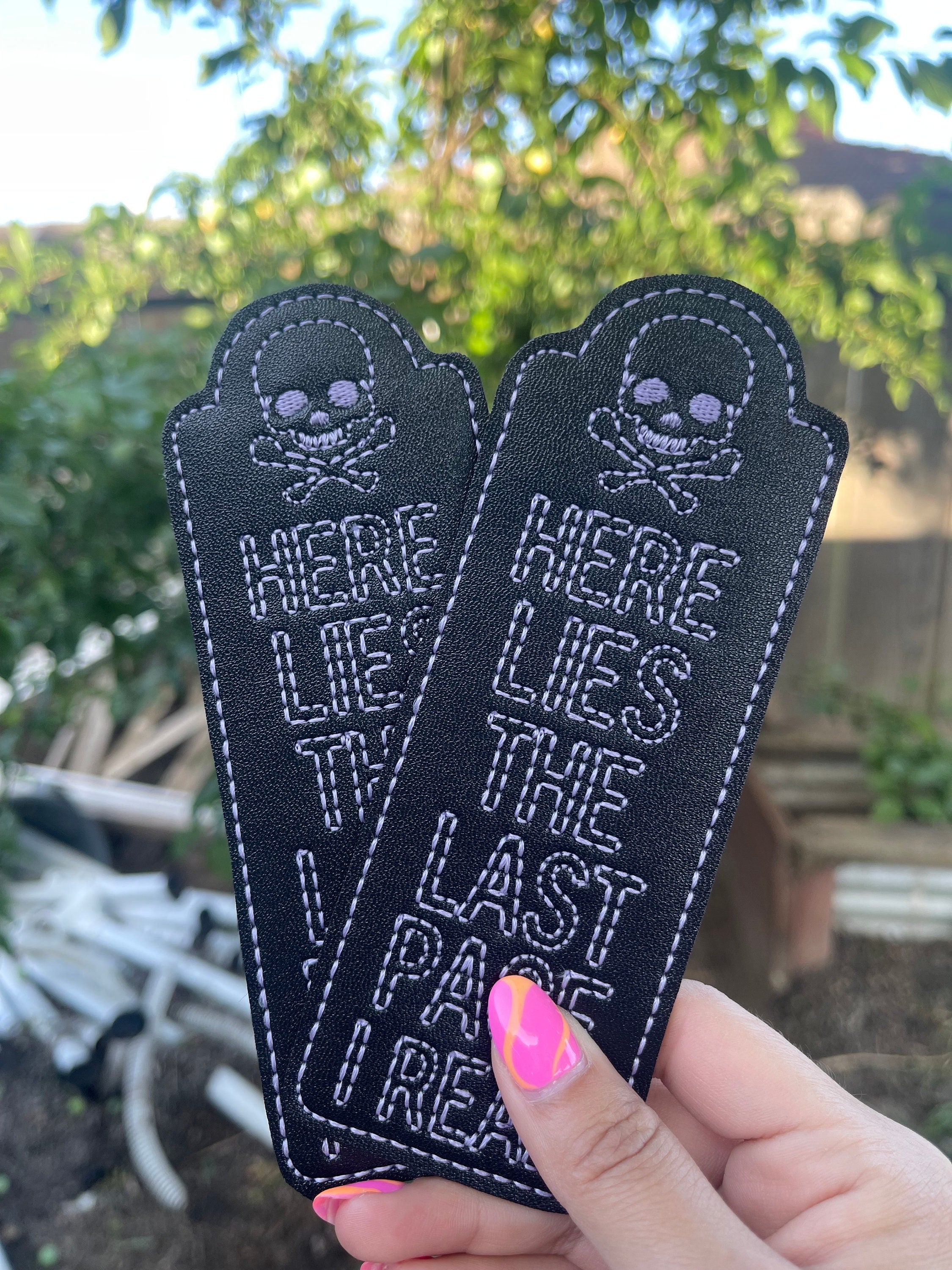 Glow in the dark headstone bookmark