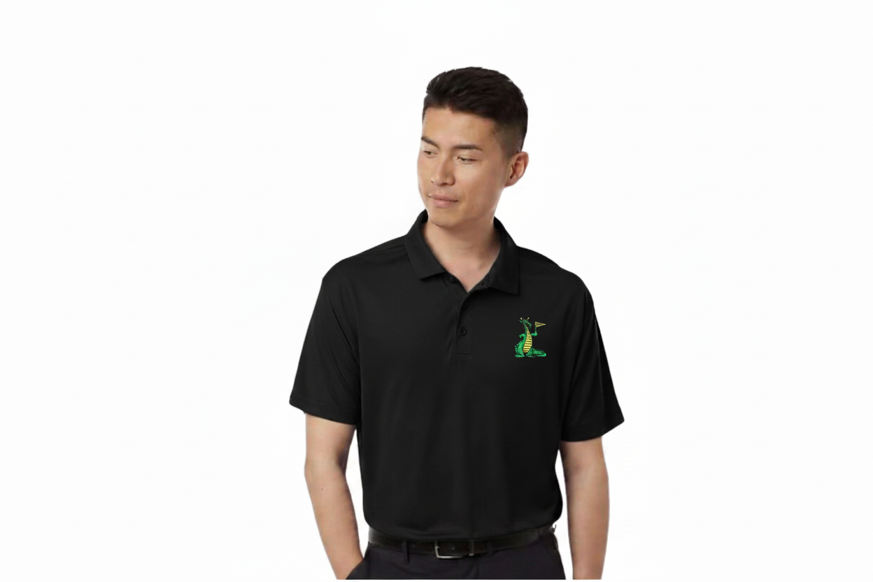 Black Polo with Dragon Logo