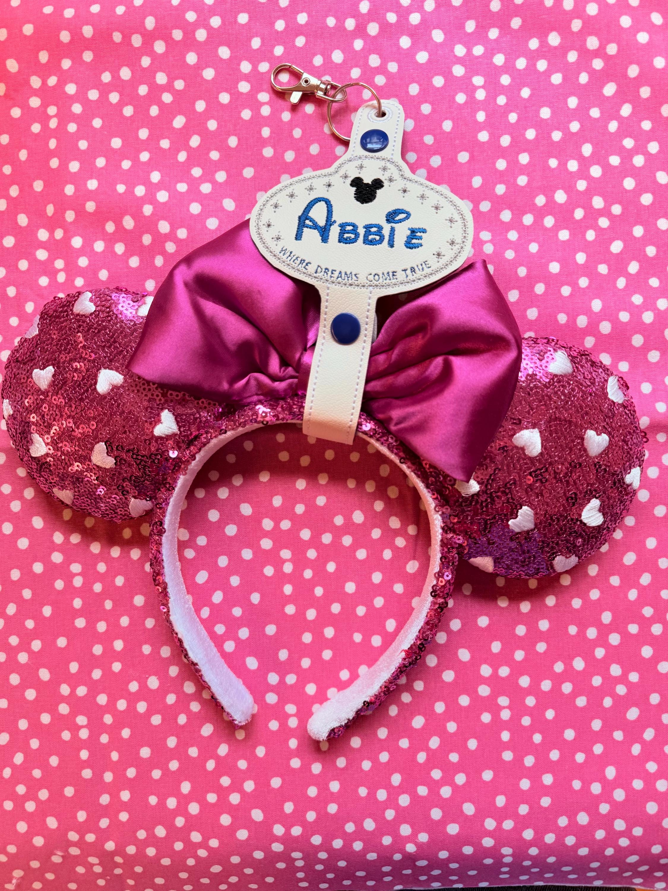 Theme Park Mouse Cast Nametag Personalized Headband Ear Holder