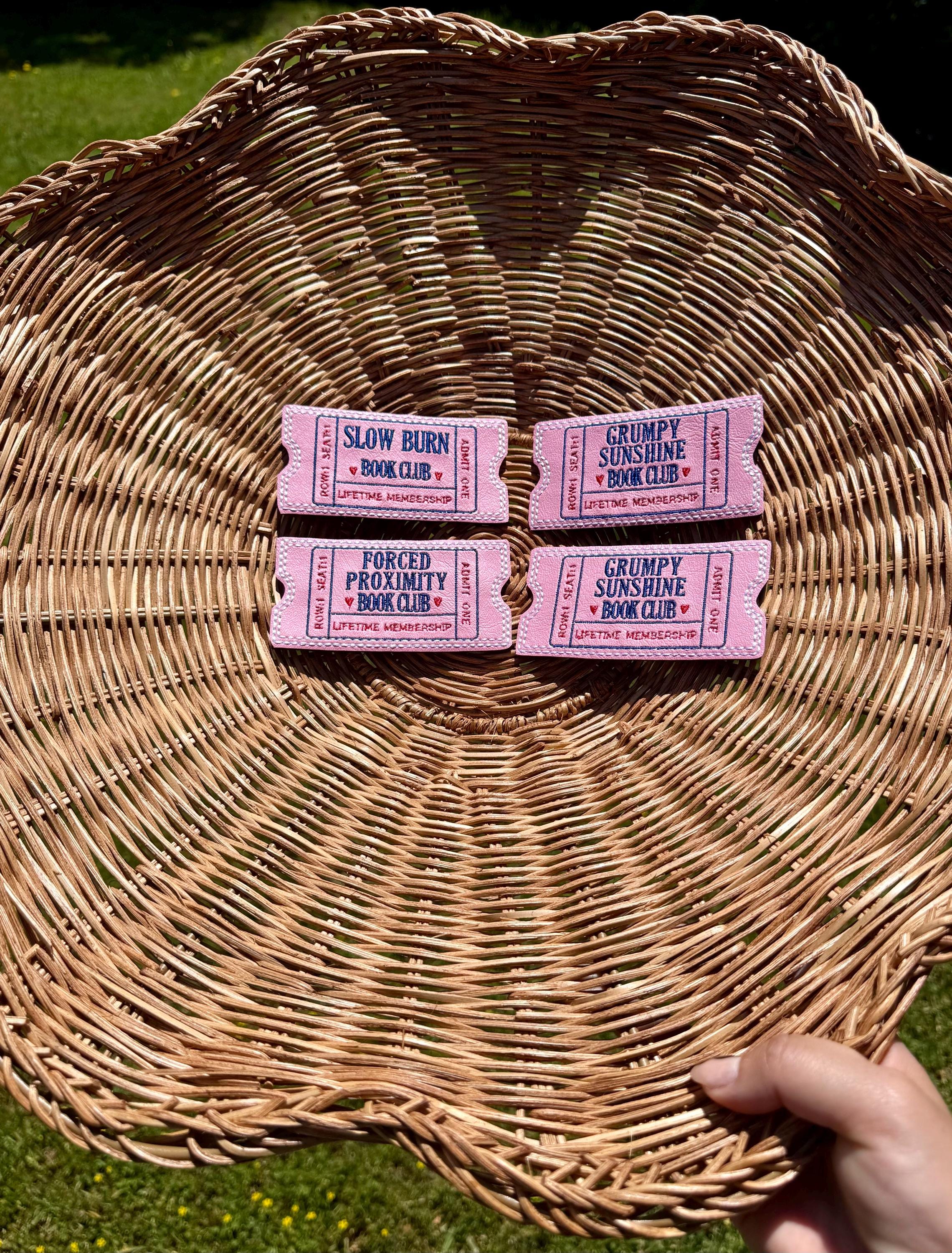 Book Club Membership Ticket Bookmark Spicy Book Trope